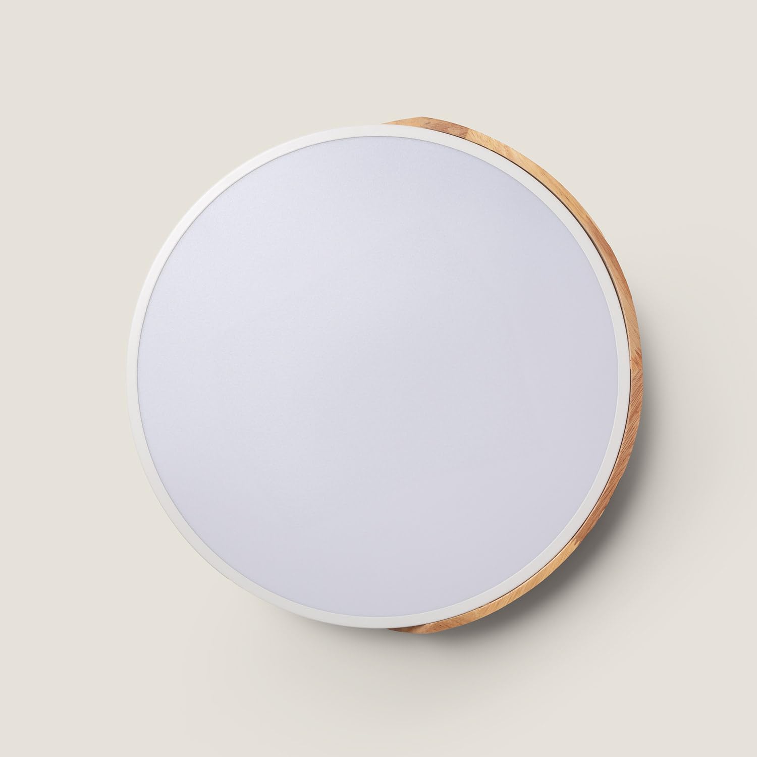 LEDKIA Plafón LED 24W Circular Madera y Aluminio Ø418 mm CCT Seleccionable | Ideal para Cocina, Comedor, Habitación
