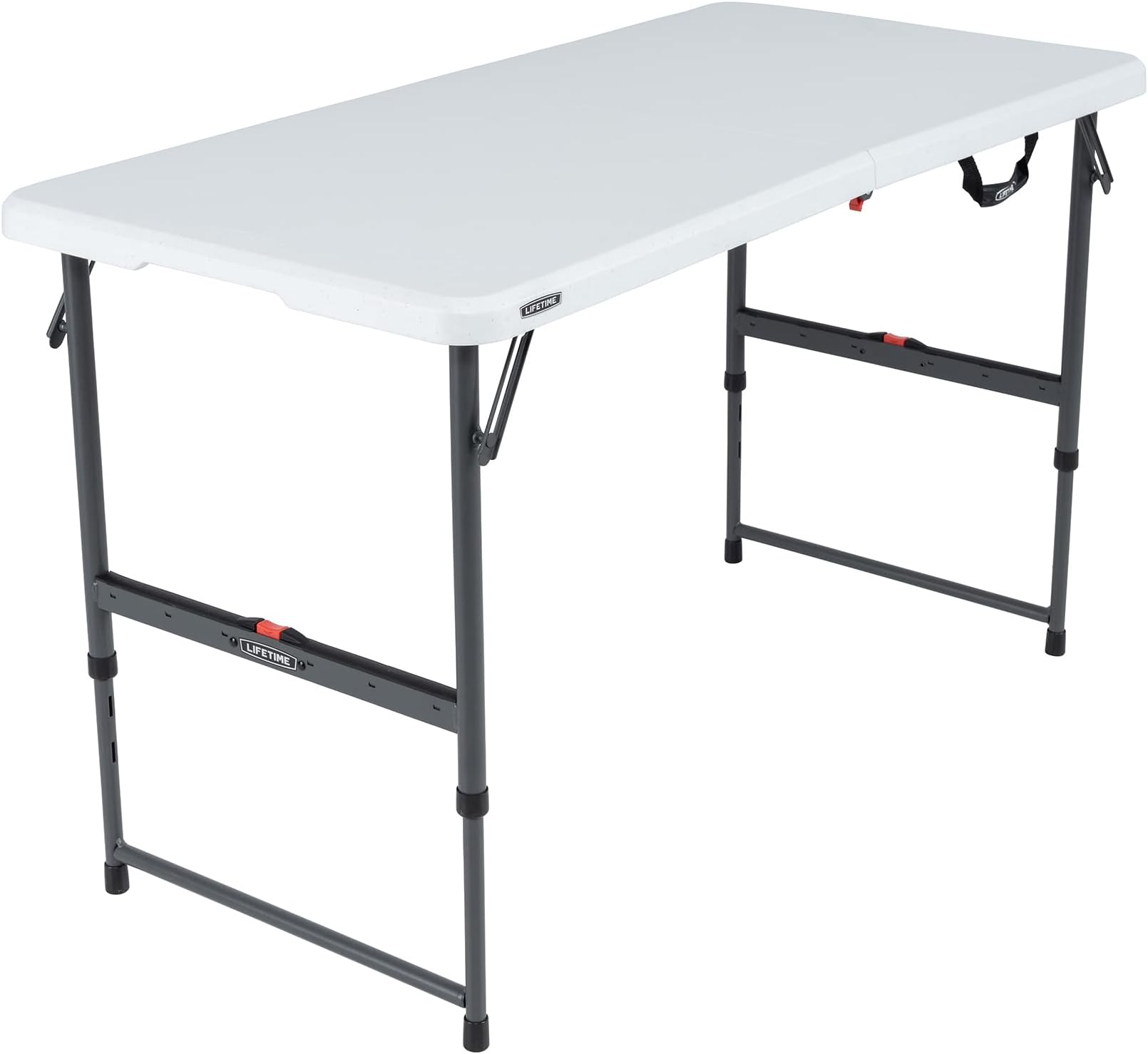 LIFETIME Height Adjustable Folding Table, 4 Foot