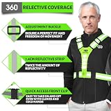 West Biking Warnweste Fahrrad Led Reflektorband Laufweste, USB aufladbar Leuchtband Joggen Reflektierende weste Leuchtweste, Elastische Einstellbar Lauflicht Erwachsene Kinder Hund Wandern