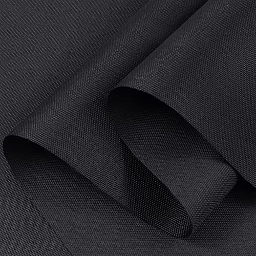 Premium Waterproof 600D Ripstop Canvas Fabric with PU Backing – Versatile for Outdoor and Indoor Projects, Ideal for DIY Crafts, Upholstery, Bags, and More – 60" Wide, Sold by the Yard (Black)