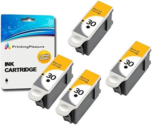 4 XL BLACK Compatible Kodak 30XL Printer Ink Cartridges for Kodak ESP C100, C110, C115, C300, C310, C315, C330, C360, 1.2, 3.2, 3.2S, Office 2100, 2150, 2170 AIO, Hero 2.2, 3.1, 4.2, 5.1 | 30B