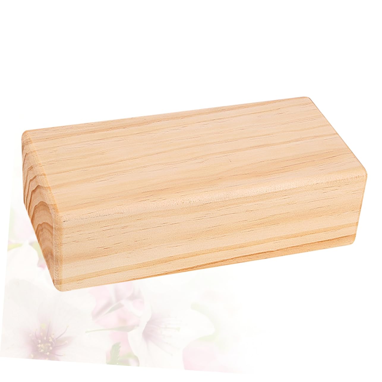 Abaodam Yoga Block Holz Rutschfester Druckfester Yogaklotz für Yoga Tanz und Tägliche Übungen Leicht und Langlebig für Hellgelb