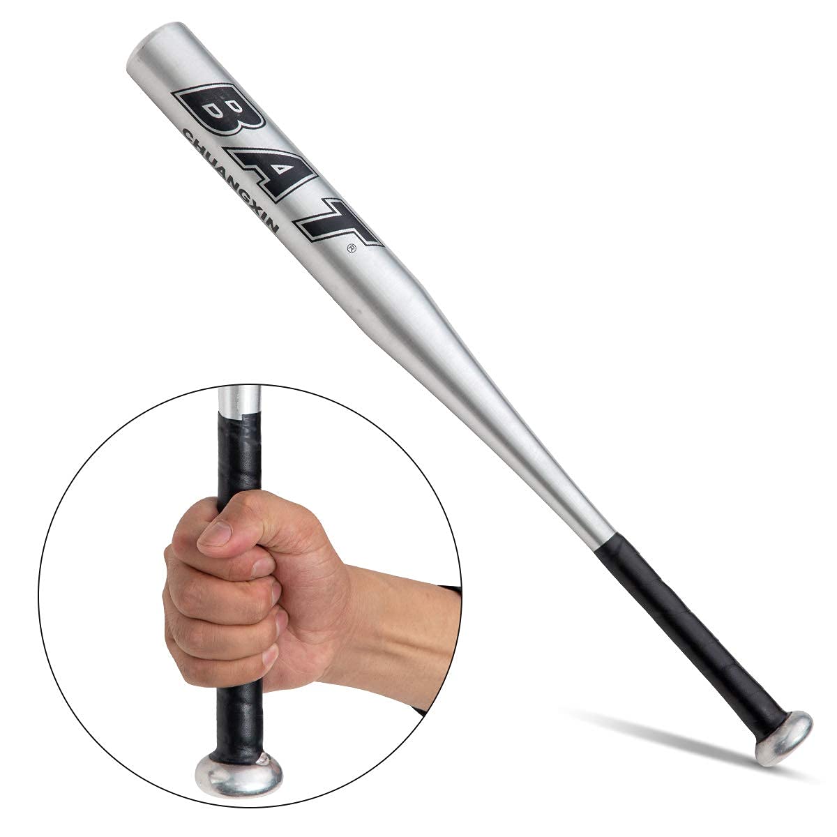 25'' (63,5 cm) Baseballschläger mit 9'' Softball Sport Schläger Handschuhe für die Linke Hand Leichtes Sporttraining Slugger Training Jugend-Erwachsenen-Outdoor-Spiel Schwarzer Balken