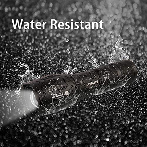 Jardlite Led Emergency Handheld Flashlight, 4 Pack, Adjustable Focus, Water Resistant With 5 Modes, Best Tactical Torch For Hurricane, Camping, Dog Walking #TOP5