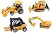 Price comparison product image Kids Toy 5" Mini Small Construction Truck Vehicle Model Toys Set - Children Age 3 + Years Year Old Boys - Plastic and Metal Diecast Vehicles; Bulldozer Forklift Digger Tractor Excavator 4 Pack TR-F4