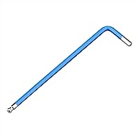 Vista 7 de Llave Allen de llave hexagonal de extremo de bola de 0.059 in, llave hexagonal interna, herramienta de reparación de acero S2 de brazo largo