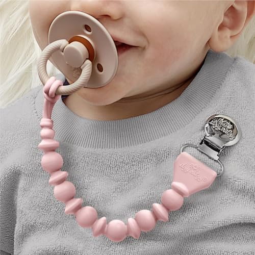 image for Itzy Ritzy Silicone Pacifier Clip; 100% Food Grade Silicone Pacifier S