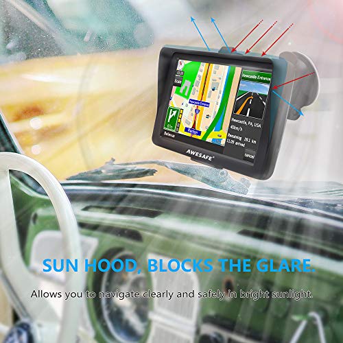 AWESAFE-Sat-Navs-for-Cars-7-Inch-Car-Sat-Nav-GPS-Navigation-Includes-Postcodes-Speed-Camera-Alerts-POI-Lane-Assistance-Truck-Lorry-Satnav-with-Sunshade
