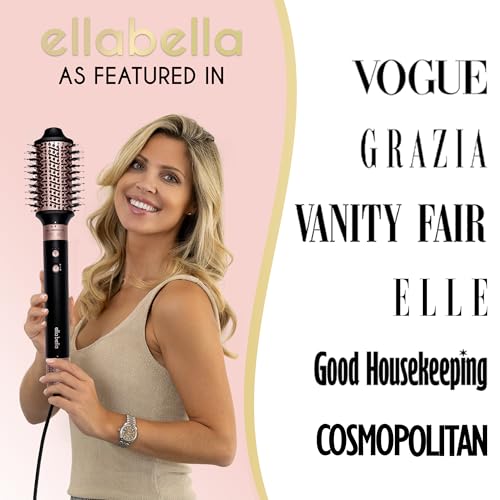 ELLA BELLA® 6 in 1 Professional Hot Air Styler • Powerful Hair Dryer & Straightener Set • Styling Without Heat Damage • Fast Drying Curling Volumizing Straightening • Includes Protective Travel Case - Image 5