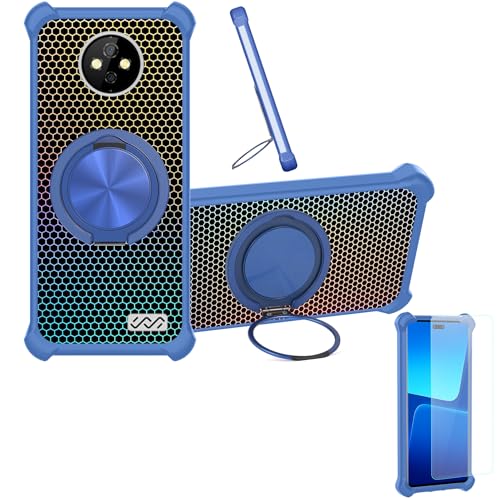 �Ή� Sky Devices Elite J55 �P�[�X Phone Case [1�� 9H+�d�x���� �K���X�t�B����][360°��]���X�^���h�A�}�O�l�b�g��]CX-09-LAN