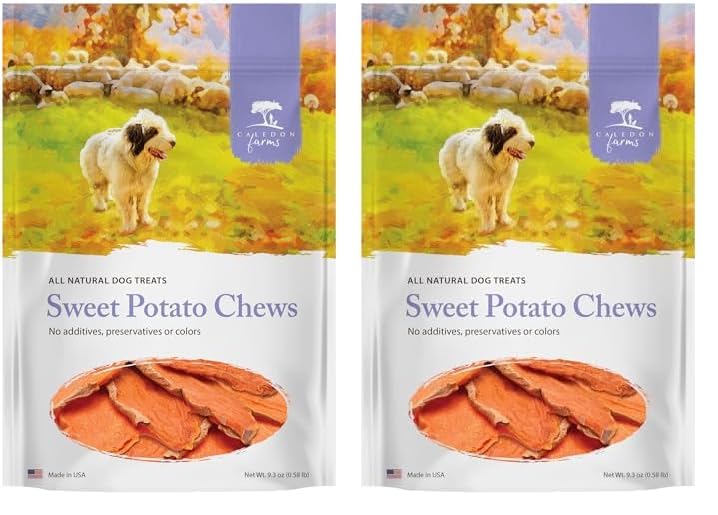 Caledon Farms Sweet Potato Chews for Dogs 93 OZ Pack of 2
