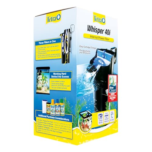 Image of Tetra Whisper Internal Power Filter, Large Bio-Bag Filter Cartridges, 3-Stage Filtration, 20-40 gal (Pack of 12)