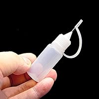 Vista 6 de Botella de pegamento con punta de aguja, gotero vacío, aplicador de botellas de plástico, herramienta de quilling, pegamento de punta de precisión