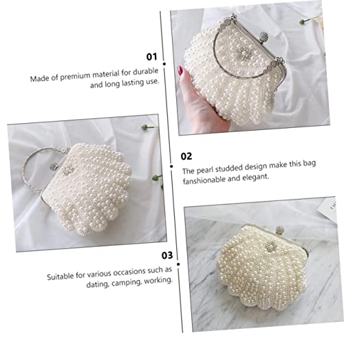 Pearl Studded Single-shoulder Bag for Women Casual Handbags Elegant Dating Purse3