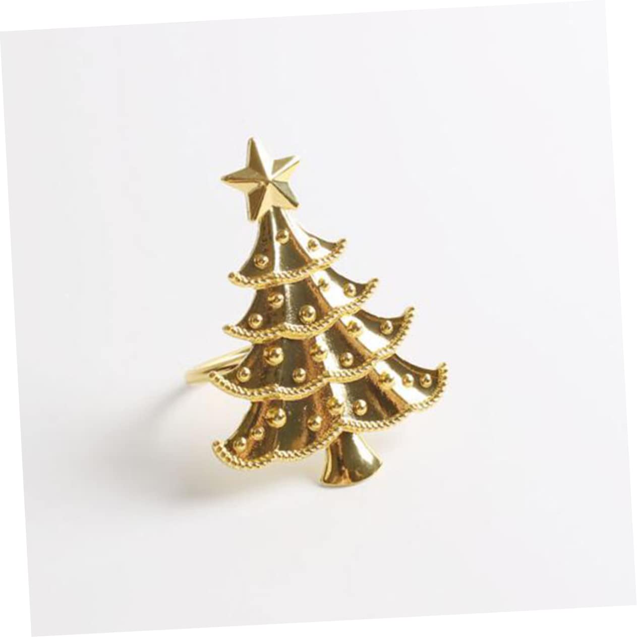 LABRIMP 18stücke Teiliges Weihnachtsbaum Serviettenringe Metall Dekorative Napkin Buckles Für Festliche Tischdekoration Bei Weihnachtsfeiern Hochzeiten Und Familienfeiern