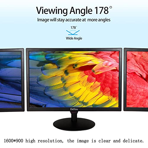 Image of 20 inch Touch Screen Monitoring Display Security Camera Monitor | Multifunctional Interface BNC, HDMI, AV, VGA, USB, PC Input CCTV Screen Computer LCD Monitor 1600x900 Full HD Resolution