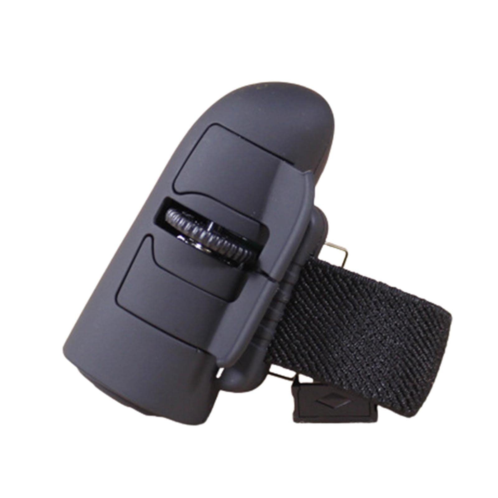 JUSHZ Bezprzewodowa mysz komputerowa do laptopa USB ergonomiczne myszy wskazujące urządzenie pierścień mysz optyczna 2,4 G modna mini (60 x 30 x 30 mm, czarna)