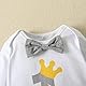 Borlai Baby Junge 1. Geburtstag Outfits Fliege Strampler Hosenträger Hosen Gentleman Kleidung Set