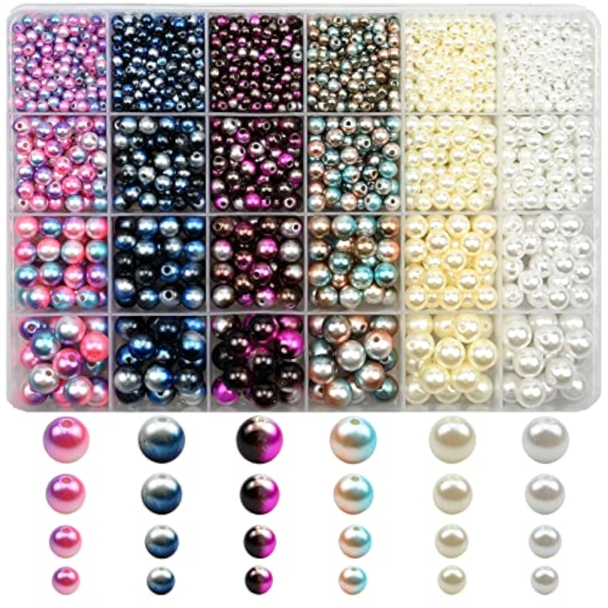 1890pcs Gradient Imitation Pearls for DIY Jewellery Making