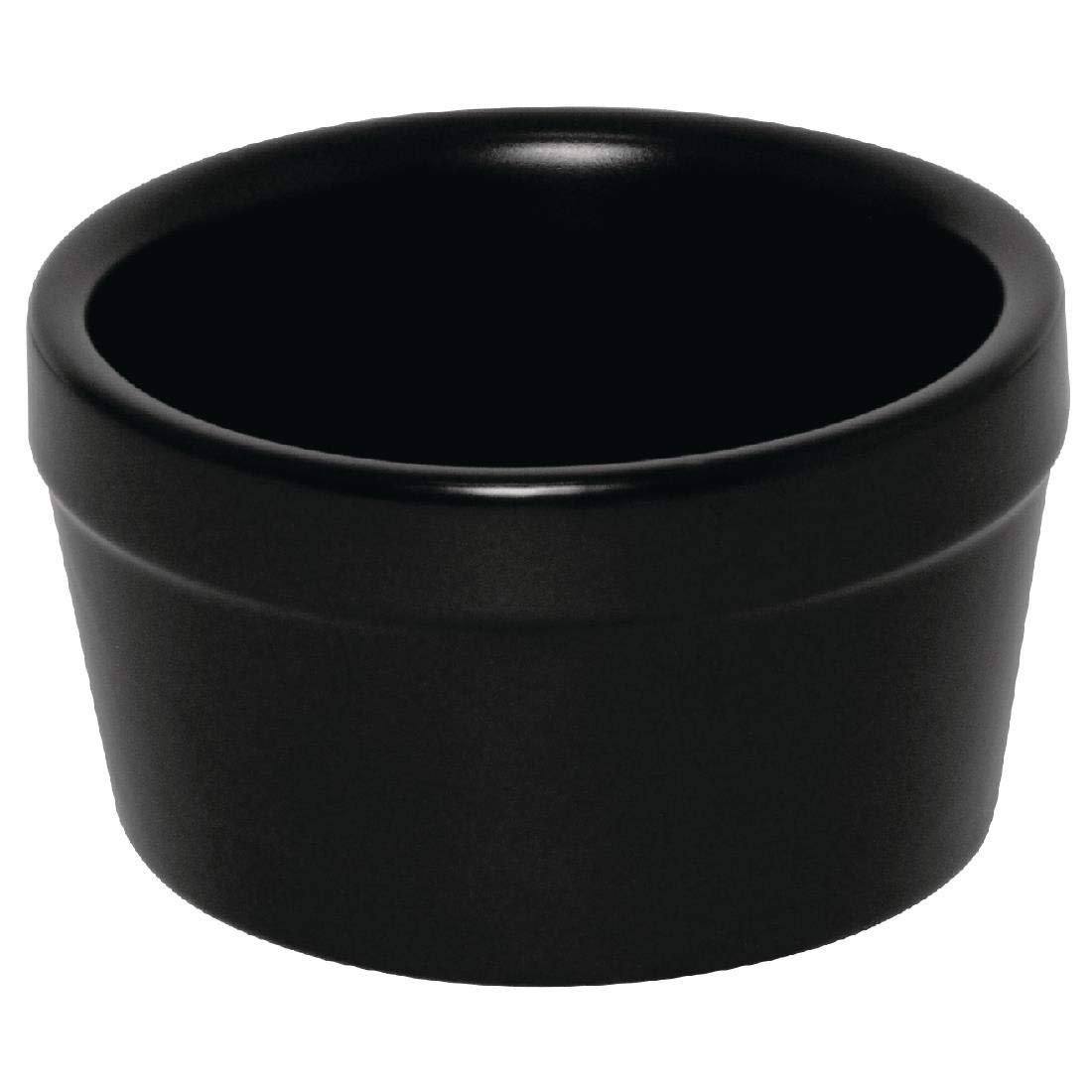 Olympia Mediterranean Ramekins Black 77X45mm Stoneware Dishes Bakeware 6pc