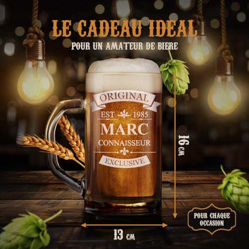 Maverton Chope à Bière Personnalisable, Verre à alcool avec gravure – vue 4