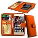 Produktbild N4U ONLINE® Clip Serie Kunstleder Brieftasche Hülle für Microsoft Lumia 640 XL LTE Dual SIM - Orange