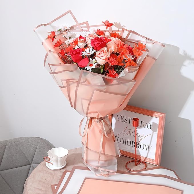 40 Hojas De Papel De Regalo De Flores, Papel De Embalaje De