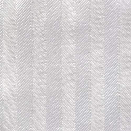 White Double H Hookless Shower Curtain
