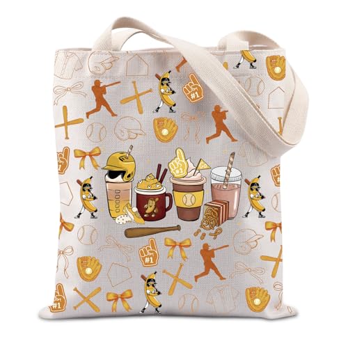 Sac cabas de softball en coton résistant et tote bag de baseball durable