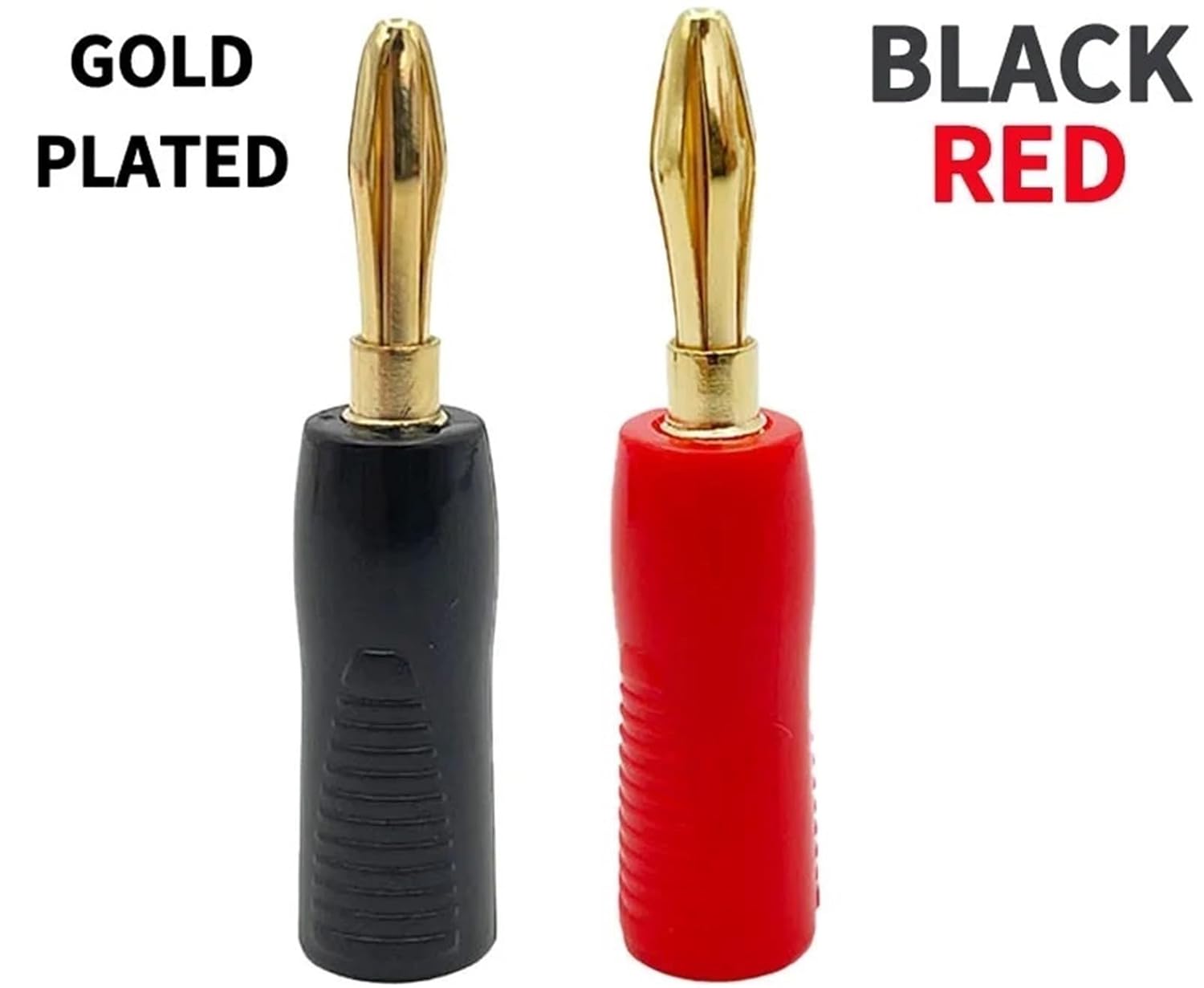 Pure Copper Gold-Plated 4mm Banana Plug Panel Test Welding Power Amplifier Sound Box Pressure Resistant Insulation Sheath(Red Gold-Plated 3,100 PCS)