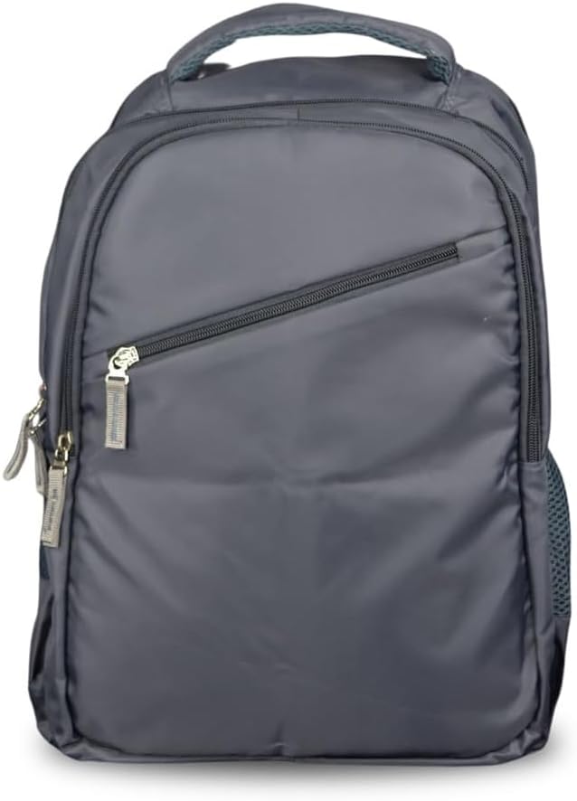 Resen Polyester Laptop Backpack, 3 Compartments, Front Pocket, 2 Side Bottle Pockets, Padded Straps and Back