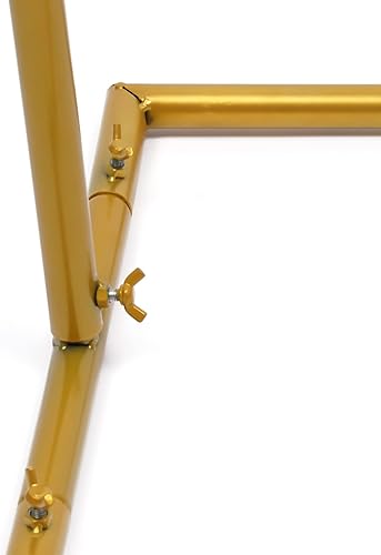 Miniatura 7 de Soporte cuadrado de metal para telón de fondo de arco de boda, arco de globo dorado, marco de flores para decoración de bodas, fiestas de