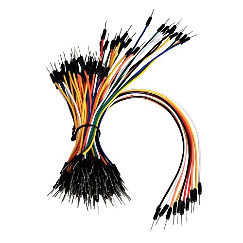 Z&T 100pcs Solderless Flexible Breadboard Jumper Wires Kit Male to Male 12 16 20 25cm Optional, 1A Multicolored Arduino Wires Dupont Ribbon Cables for DIY Electronic Projects Raspberry PI