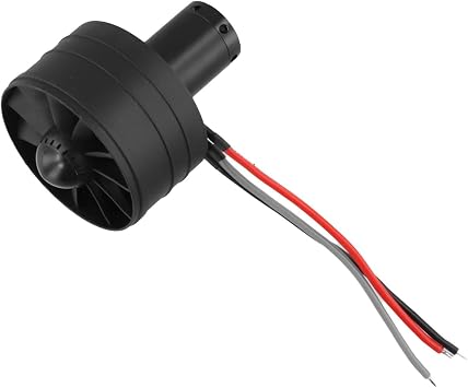 HighPower 64mm 11-Blade EDF Brushless Motor, 4S 3300KV 1600g Thrust with Built-in 60A ESC for RC Jet Airplane Models, Flying Wings and High-Speed Aircraft