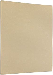 JAM PAPER Parchment 24lb Paper - 90 gsm - 8.5 x 11 - Natural Recycled - 50 Sheets/Pack