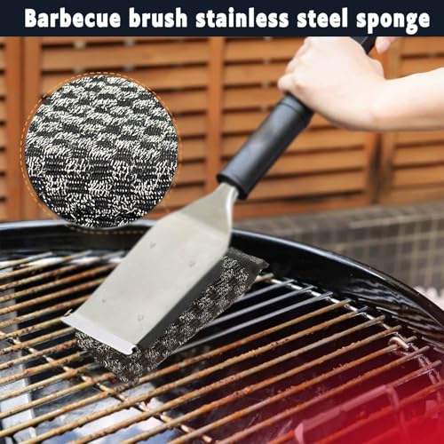 Image of Steel Wool Scrubbers Dish Sponges Kitchen Scrubbing Pads Pot Scrubber for Kitchen Non Scratch, Soft and Fast Cleaning Scrubber (Black)