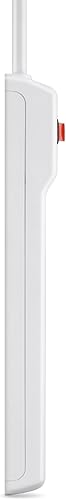Miniatura 5 de Belkin Regleta protectora contra sobretensiones, 6 tomas de corriente alterna, cable de extensión de metal resistente de 2 pies de largo para el