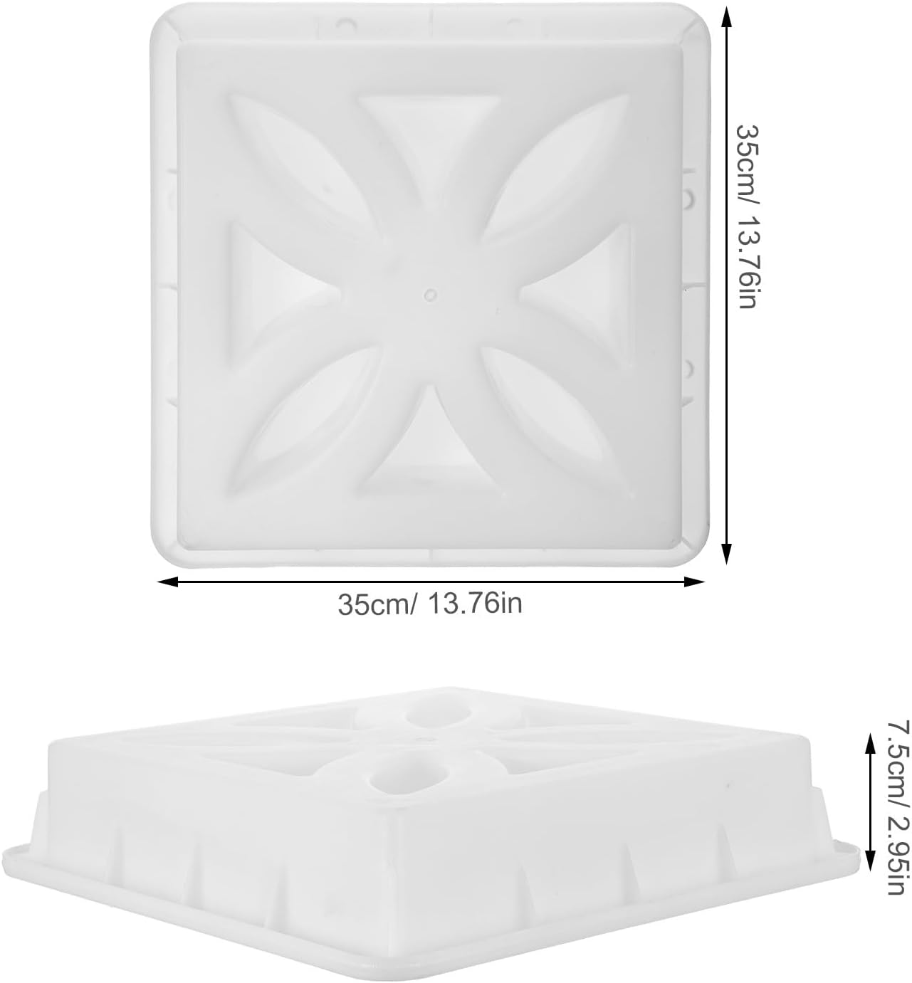 Concrete Hollow Brick Mold | Cement Paver Molds | 11.81x11.81x2.76in Outdoor Garden Paving Bricks Form for Home Outdoor Wall Landscaping Decoration