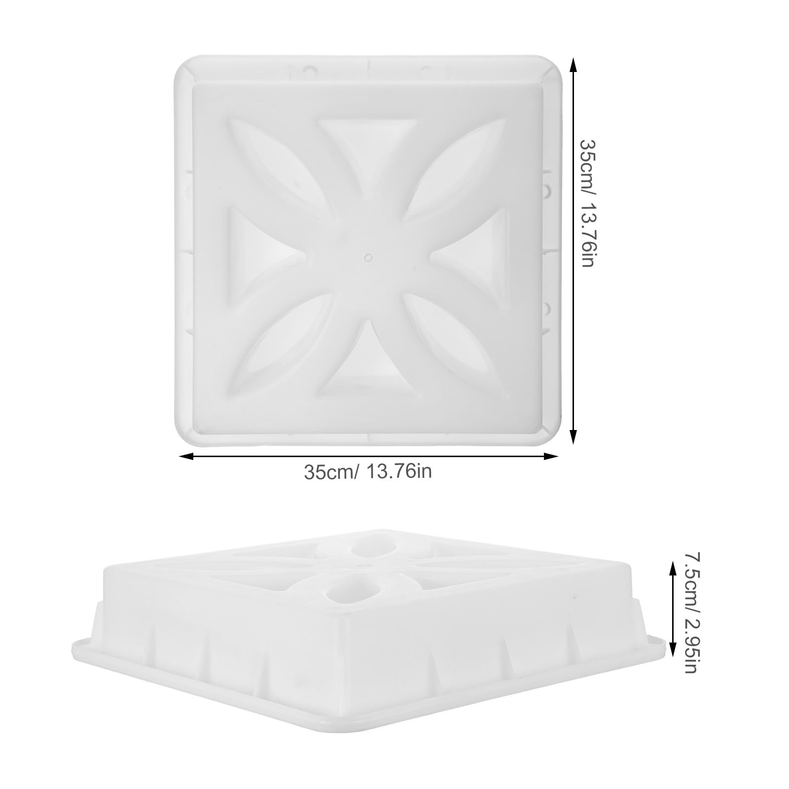 Yardenfun Moule à briques Concrete Breeze : Moule pour blocs et coffrages en béton 30 cm x 30 cm x 7 cm pour murs architecturaux et pavés extérieurs, pour la construction de murs en béton à