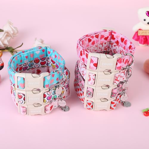 Collier chien Saint-Valentin rose résistant réglable DOGWONG - 6