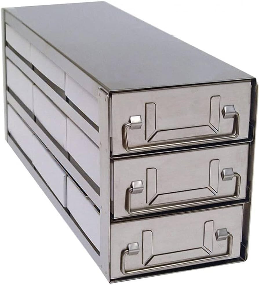 UFD-323-100 Upright Freezer Rack with Drawers, Box & Divider (100 Cell), 3 X 2 Box