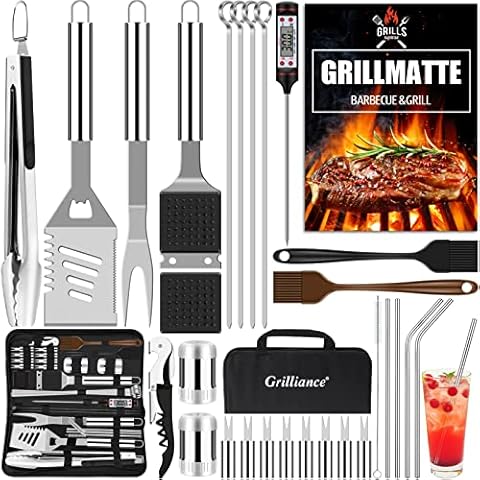 Grilliance 30pcs Stainless Steel BBQ Tools Set Cover