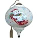 Precious Moments, Ne'Qwa Art 7171112 Hand Painted Blown Glass Petite Marquis Shaped Happy Holidays Care Bear Ornament, 3-inches