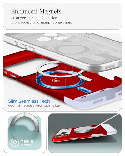 Coque iPhone 17 Pro Max Spigen Classic C1 MagFit rétro rubis rigide MagSafe