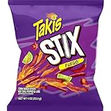 Takis Fuego Stix - Extreme Hot Chili Pepper & Lime Flavored Spicy Corn Sticks Snack Size Bag