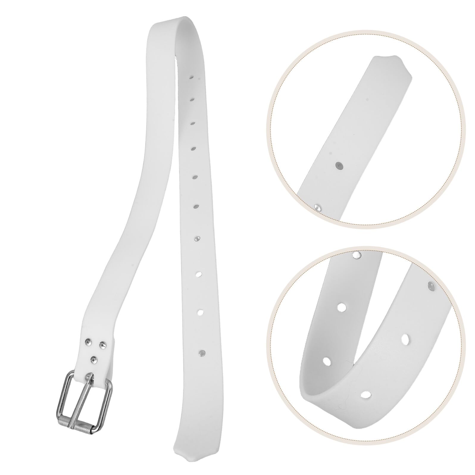 Ceinture de Lestage de Plongée Réglable en Silicone Blanc pour Hommes