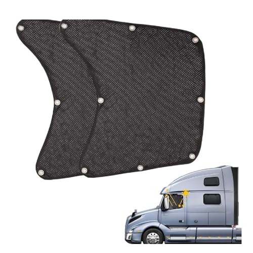 Truck Window Sunshade, Semi Truck Side Curtain, Commercial Vehicle Window Shade Big Rig Sun Blocker, Heavy Duty Truck Window Covers, Interior UV Protection, Easy Install