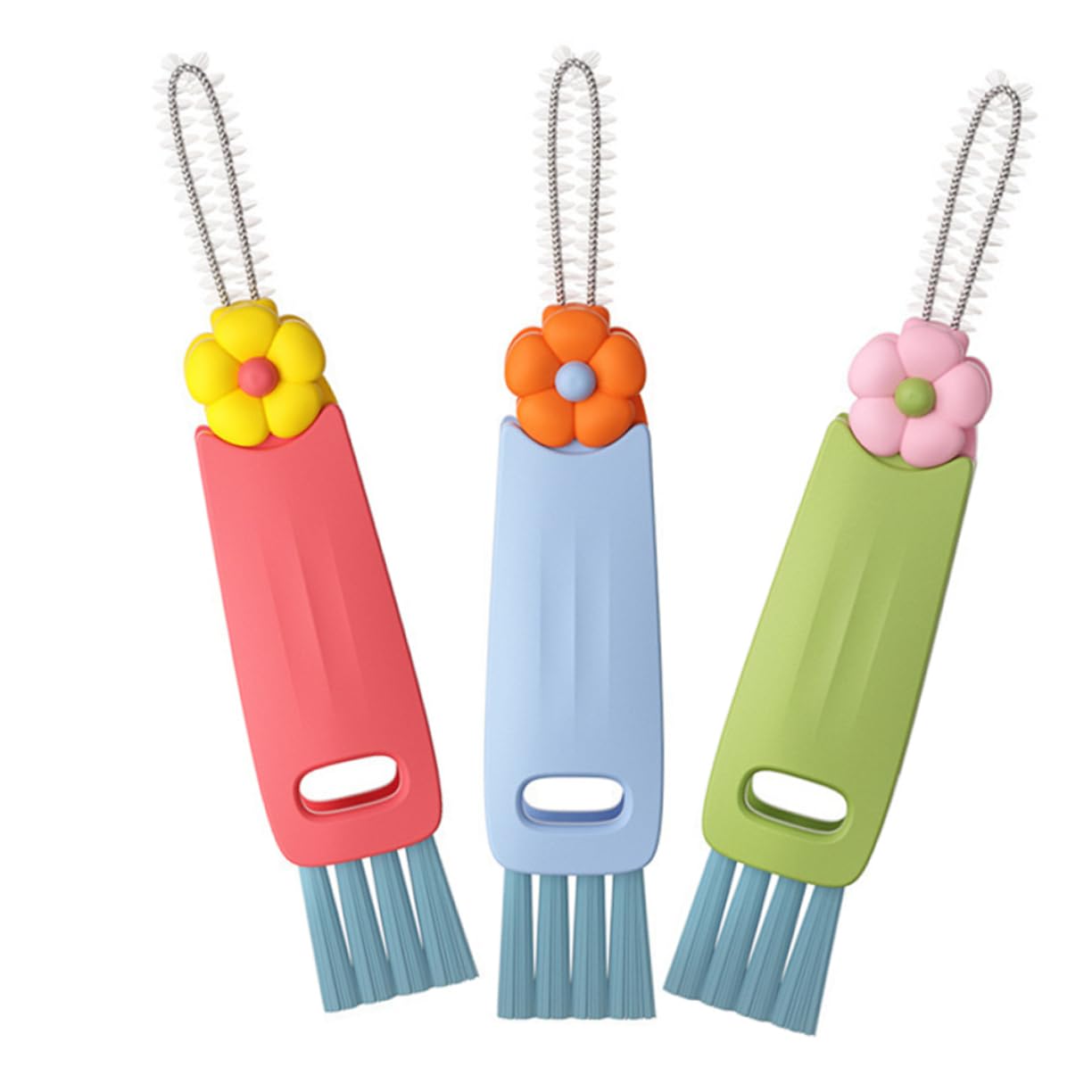 FUNOMOCYA Ergonomic Cup Lid Brush Multi-use Cleaning Brush Set Travel-Friendly for Daily Cleaning