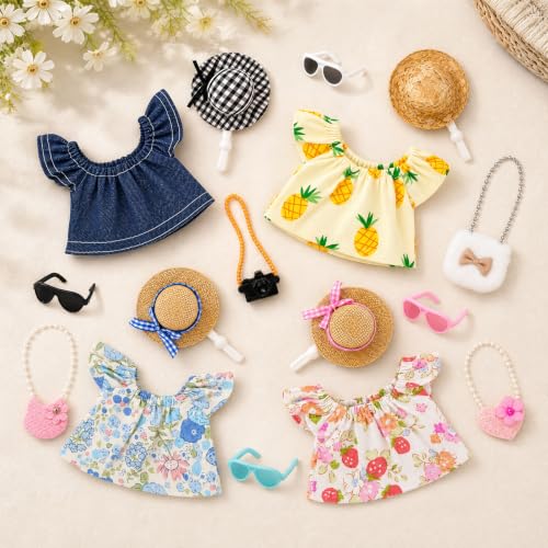 16 Pcs 7 Inch Desk Goose Outfit Fashion Shirt Hat Glasses Set（No Goose） - image 8