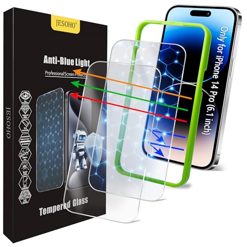 JESOHO Blue Light Blocking Screen Protector for iPhone 14 Pro (6.1 inch)